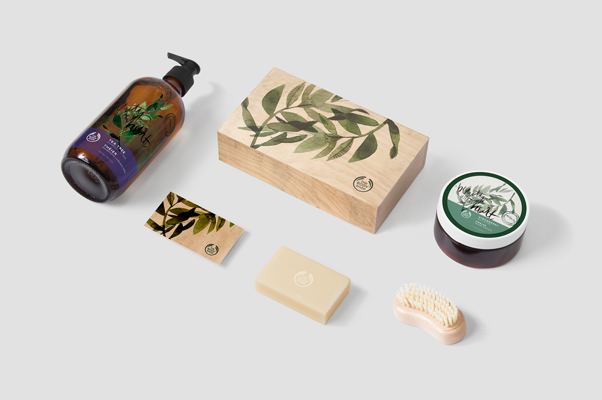 the body shop cosmetics Rebrand beauty natural Sustainable