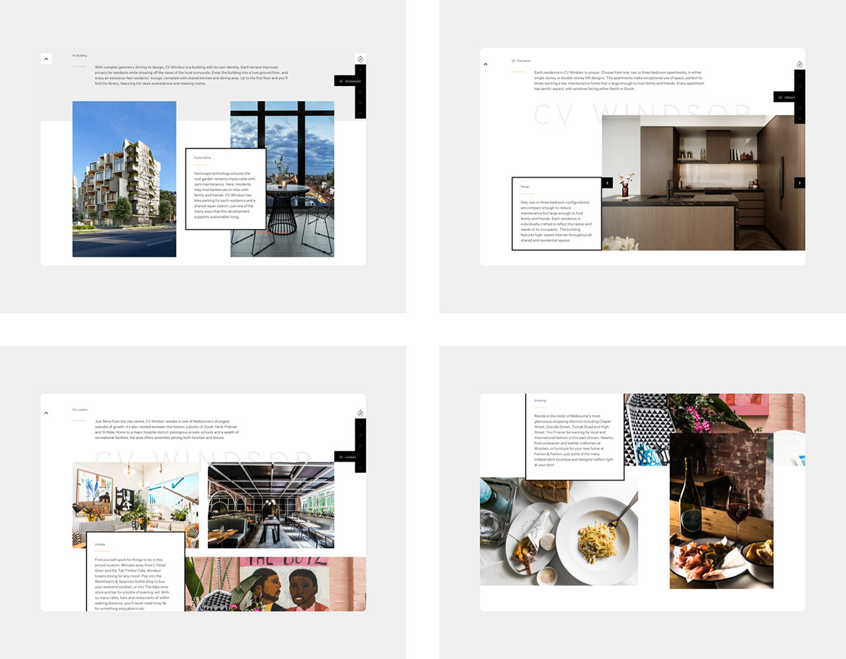 clean minimal Project Marketing real estate property apartment brochure site
