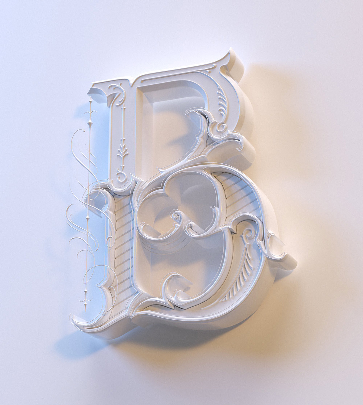 3D 3D model HAND LETTERING lettering type typography   vector vintage