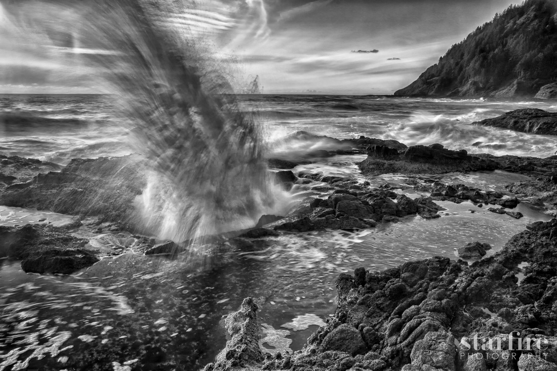 starfire photography Landscape Nature beauty Ocean black and white waves