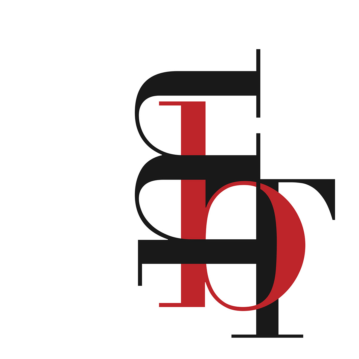 monogram initials lettering