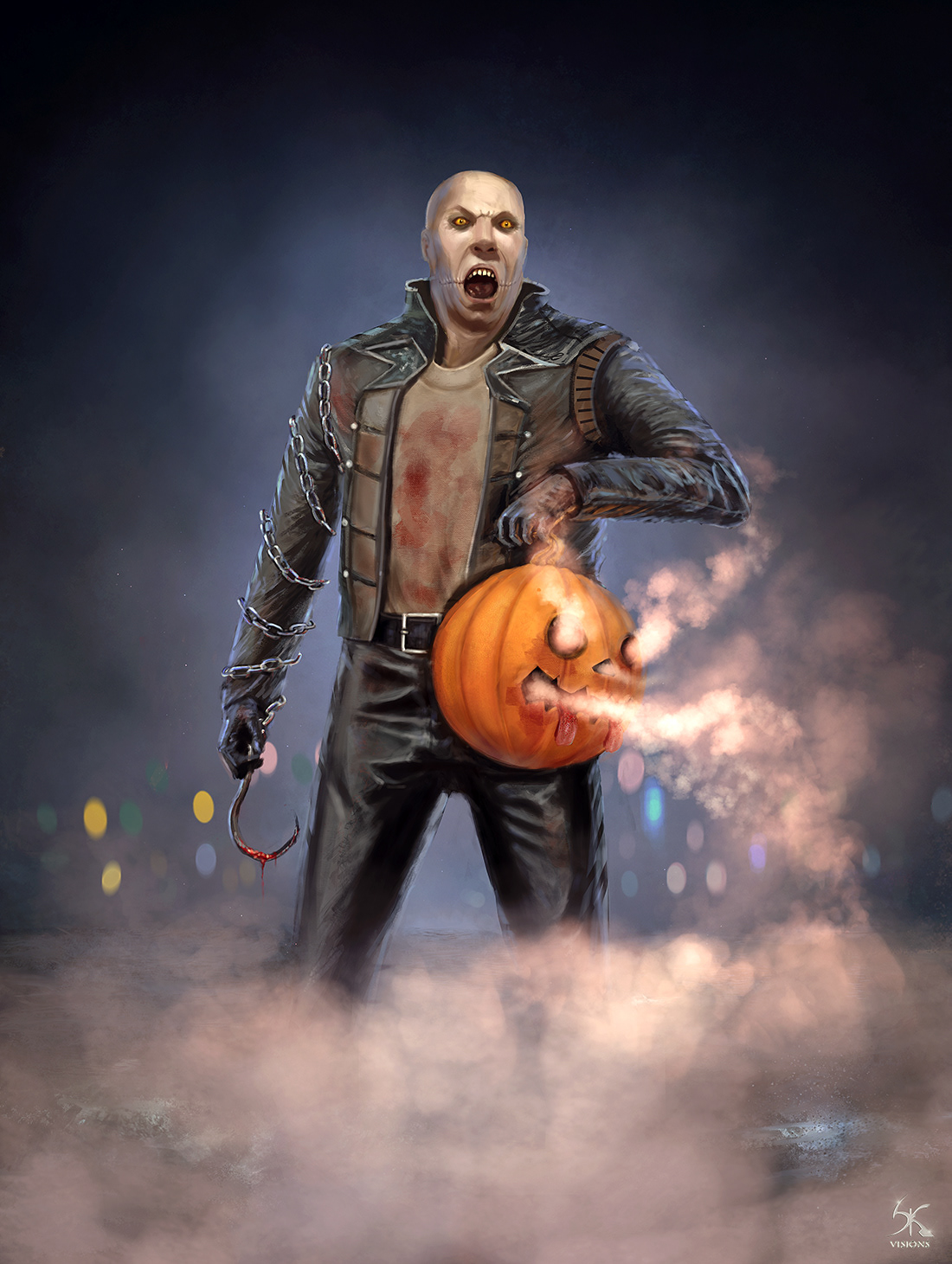 horror Halloween macabre jack o pumpkin