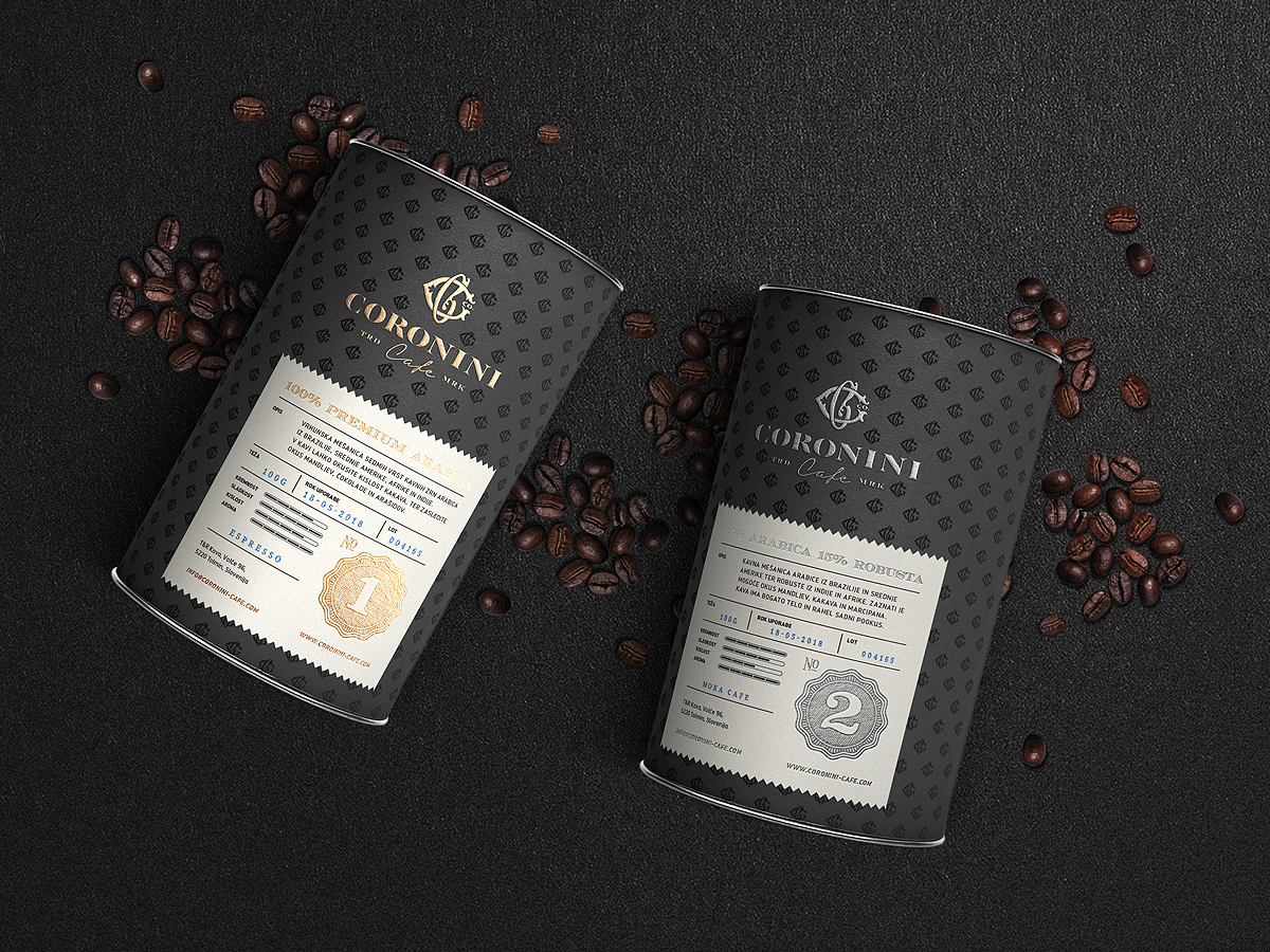 Coffee Label cafe luxury prestige gold print mock up roasters espresso premium
