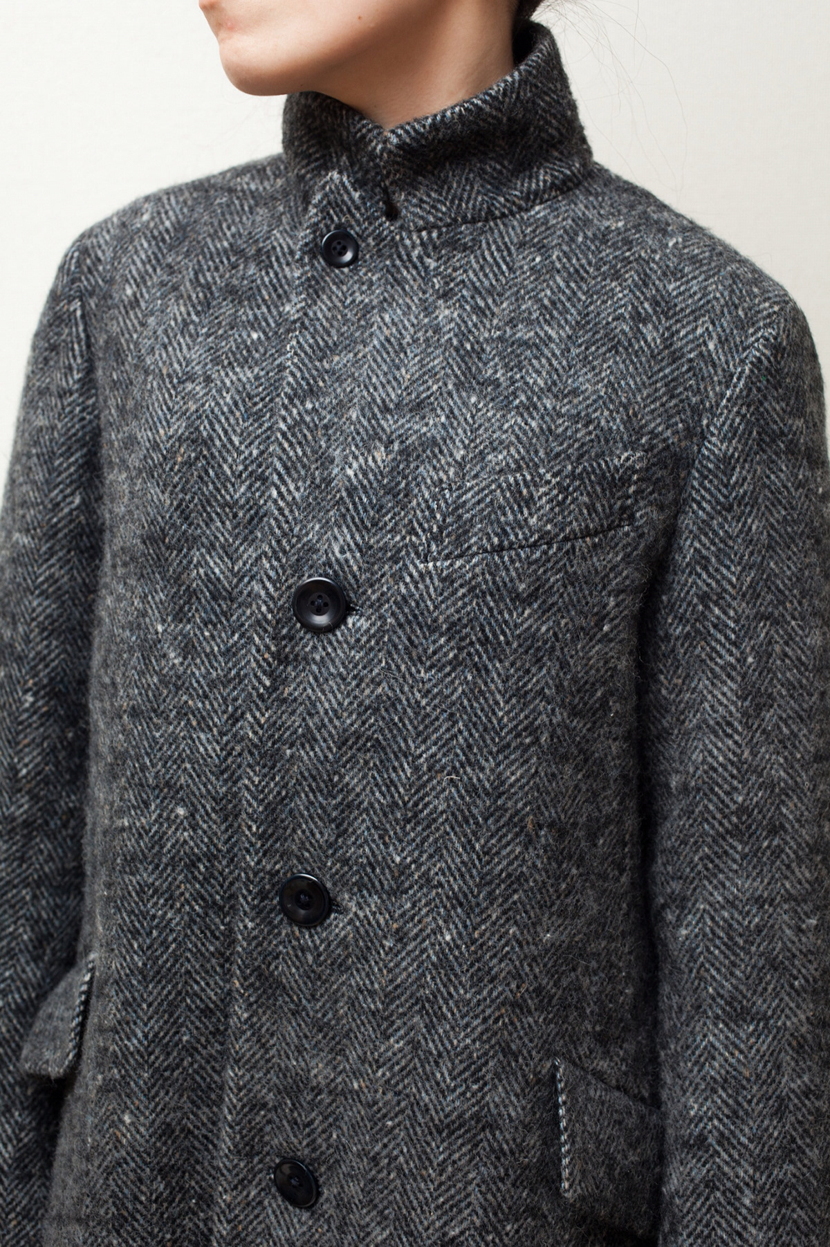 coat stand collar tweed