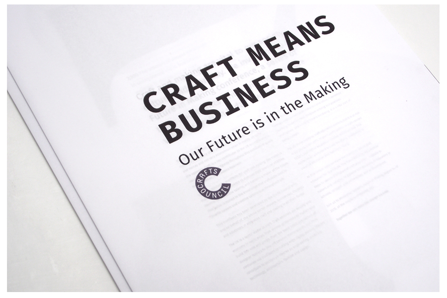 Crafts Council craft economic value numbers newsprint publication Falmouth