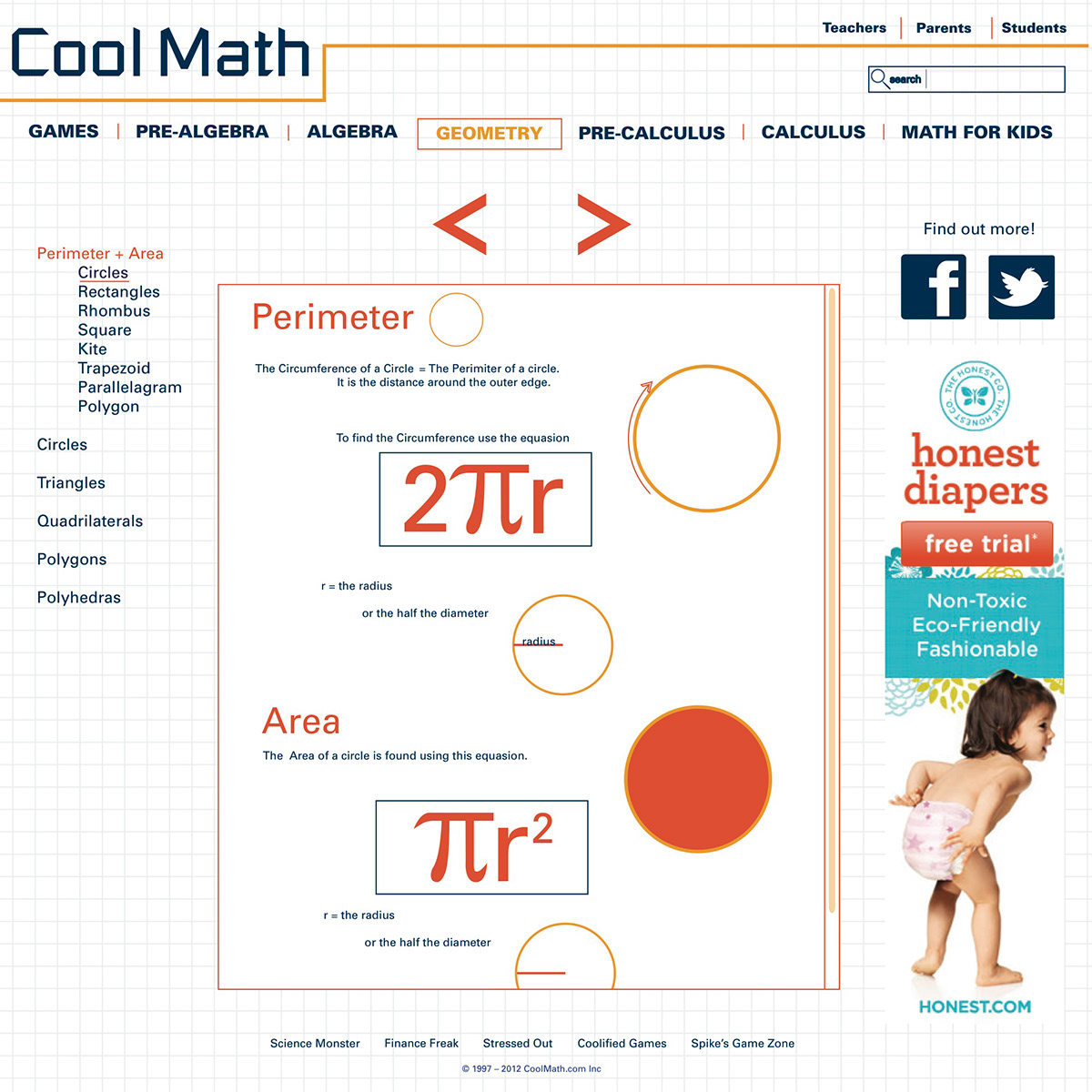 Website math cool math children game design