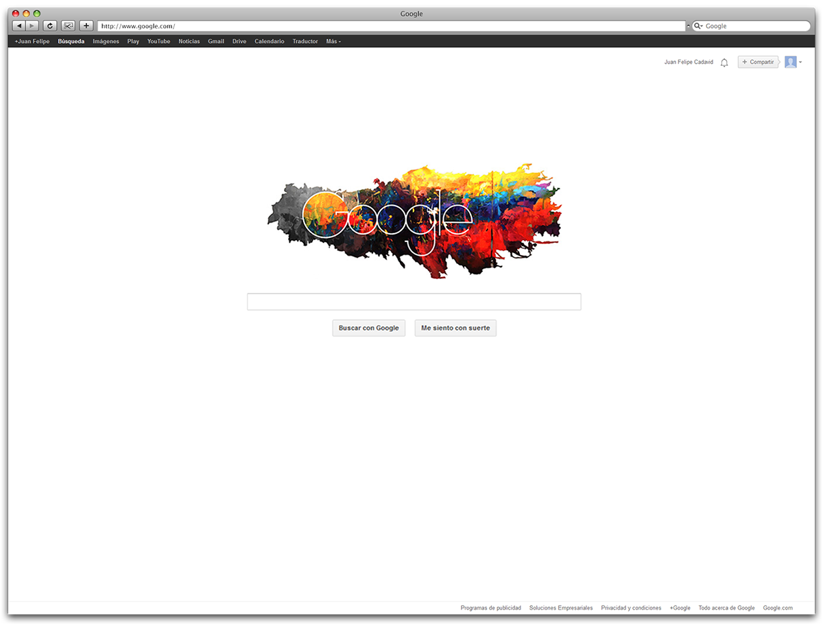 google doodle colombia Independence july graphic design font Day