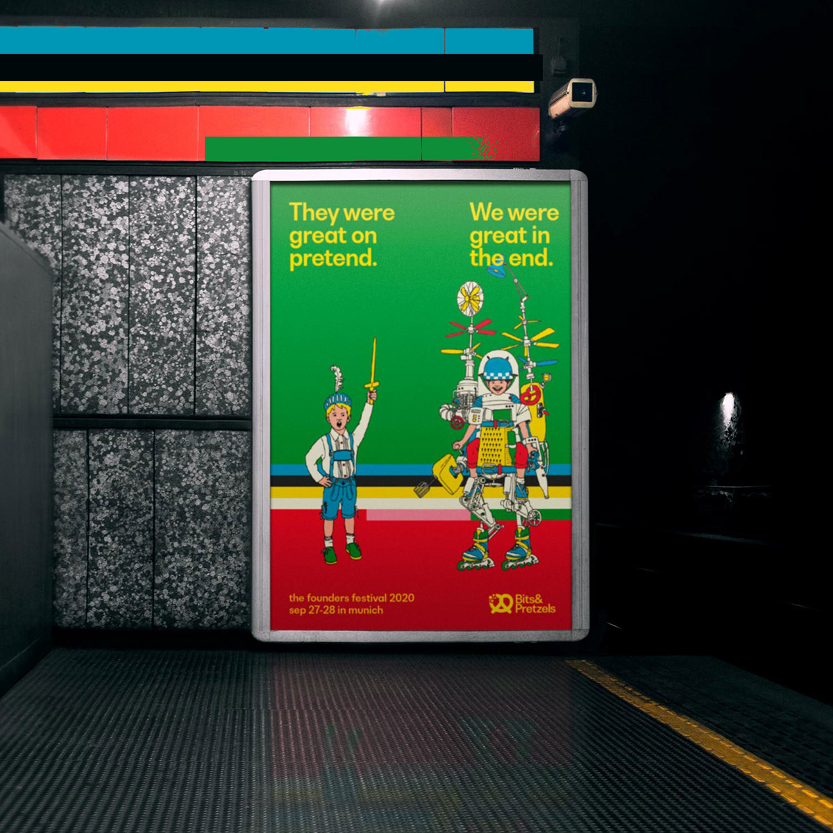 Bavaria billboard CI colorful corporate design Founder german new rocketandwink