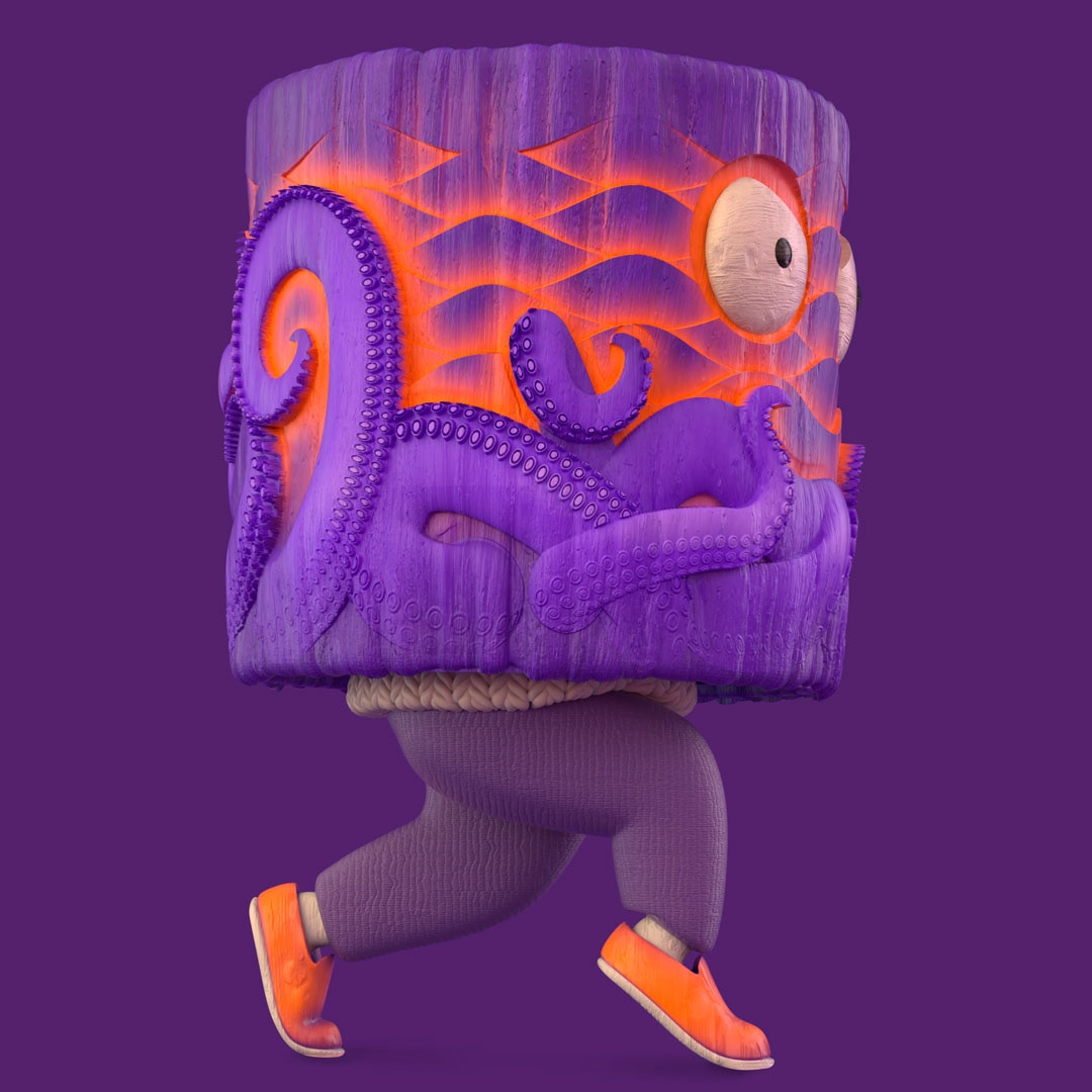c4d octane Totem Character animation  3D motion graphics  Octane Render