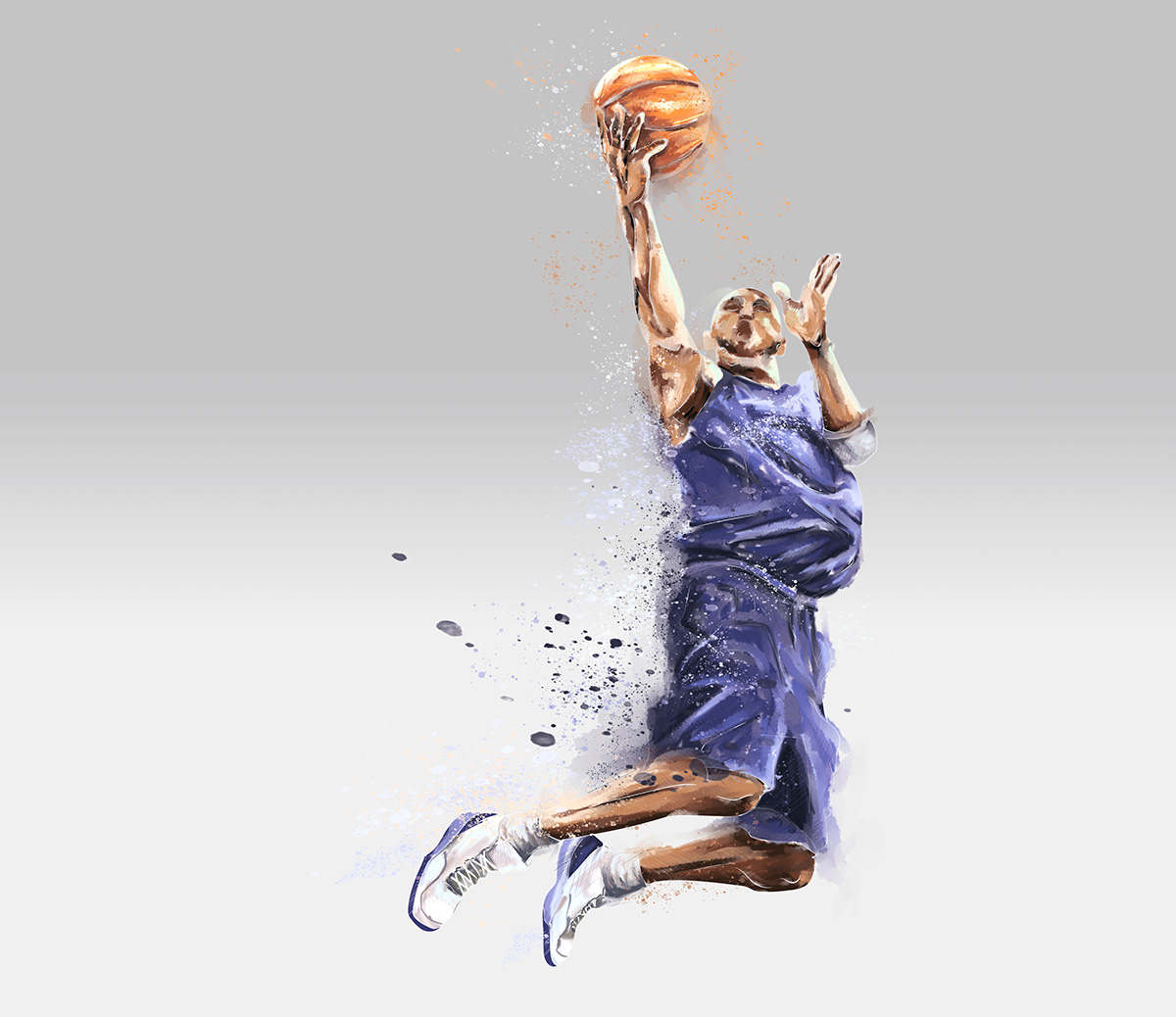 basketball player fiolet ball NBA sneakers dezign jump bar17