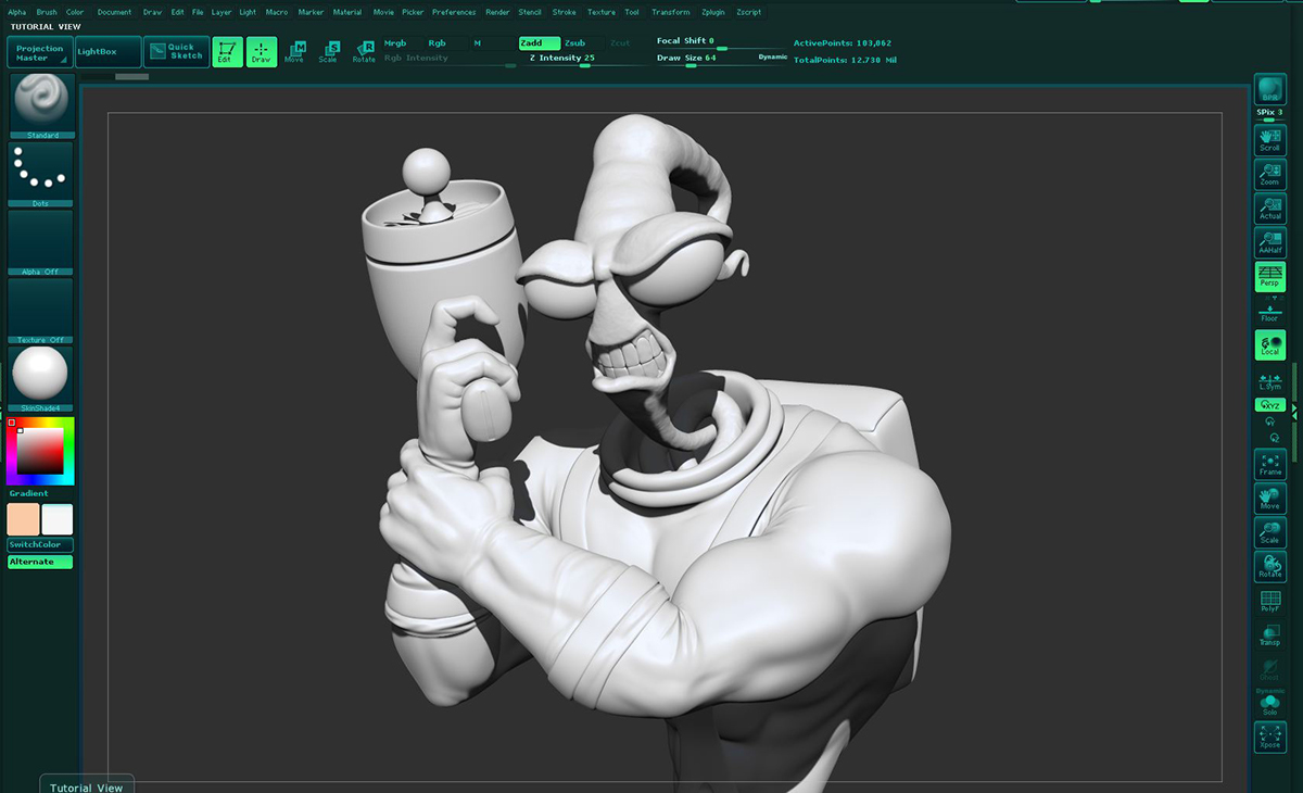 3D Character Earthworm jim jim MentalRay 3dmax Daniel Suza 3D Fan Art Zbrush Substance Painter jim lombriz Videogames Video Games mental ray