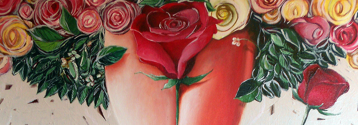 rose rosa secret ballerina ballerina secret acrilic over canvas