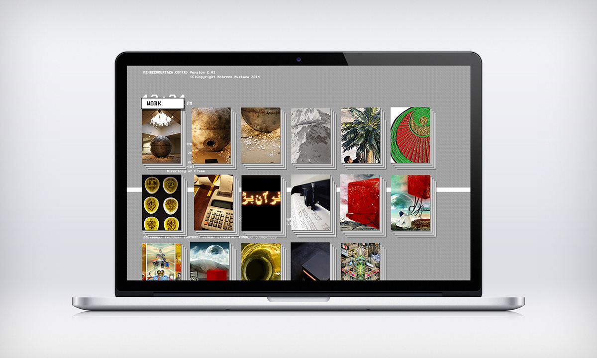 portfolio Website Dos interface design Retro Technology contemporary art Web design