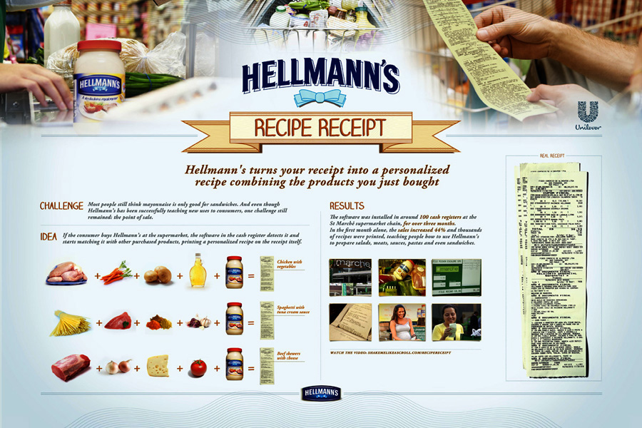  receipt  hellmanns  recipe  stunt  instore