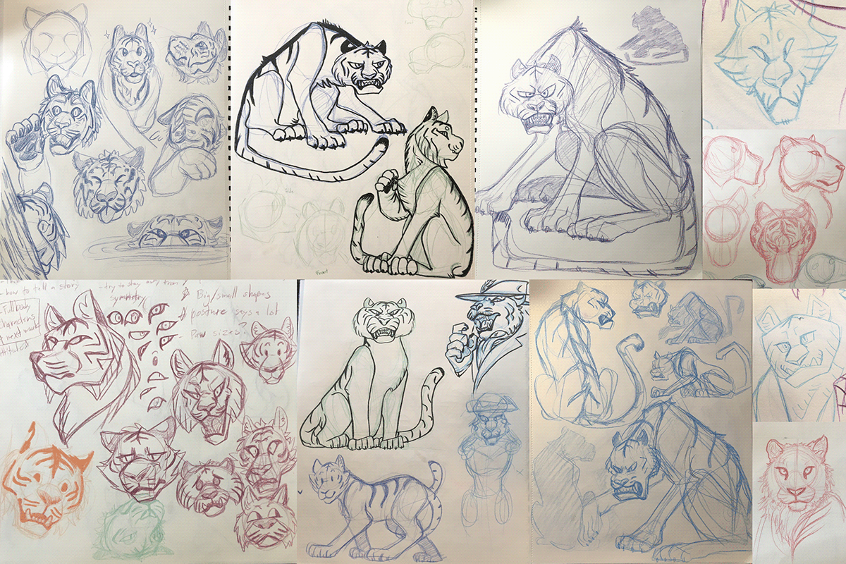 animal character design animal characters character designs Digital Art  digital illustration animal illustration animal illustrations sea lion tiger illustration