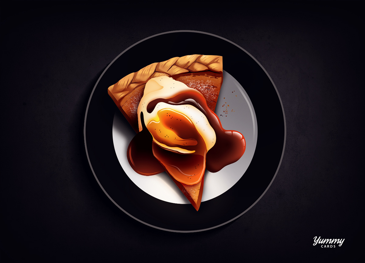 Adobe Portfolio Food  light dish recipies plates pie color lifestyle recette cards yum yummy sugar Culinary tasty