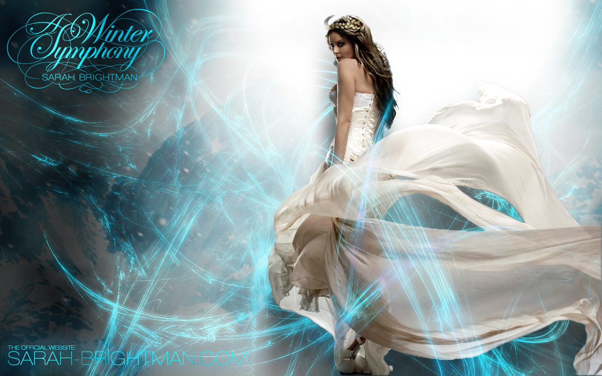 Sarah Brightman Image manipulation contest ice winter Web wallpaper banner