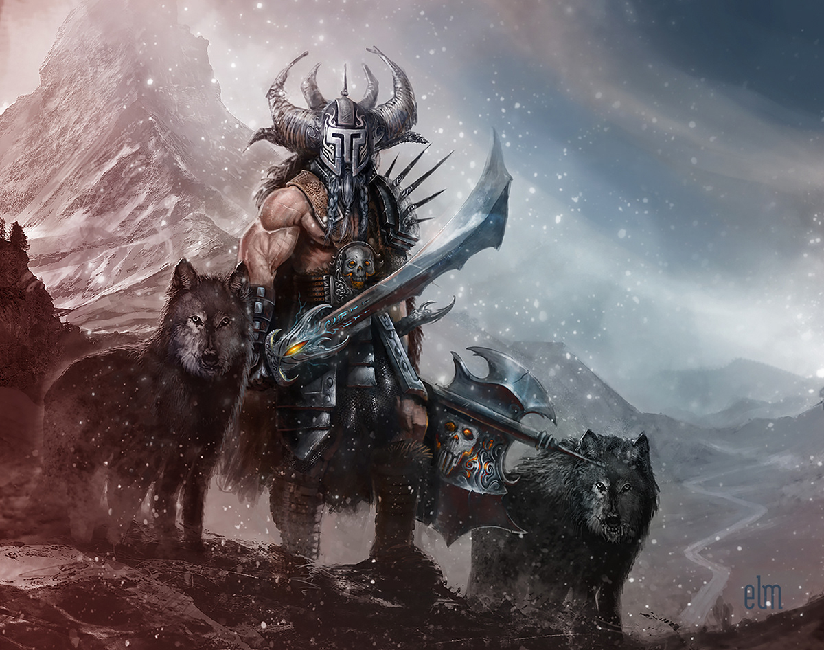 Blizzard Barbarian Diablo 3 fantasy fantasy art