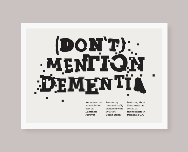 dementia art Exhibition  flyer Promotional typographic Illustrative Type