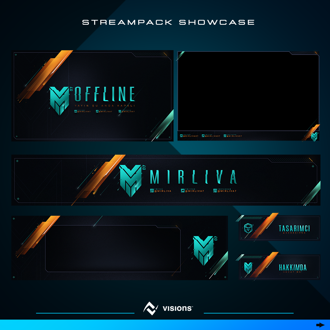 customdesign Gaming livestream mtwtich overlays Streaming Streampack Twitch twitchstreamer Visions