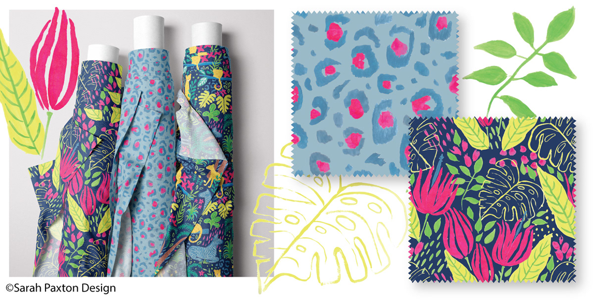 GIRLSWEAR FASHION surfacepatterndesign surfacepatterndesigner PrintandPattern textiledesign pattern design  jungle tropical pattern print design  girlswear design
