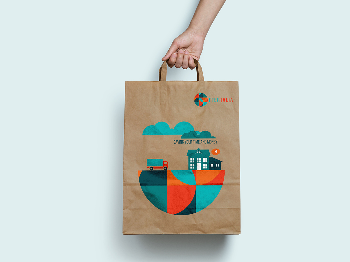 business card bag package logo visual identity