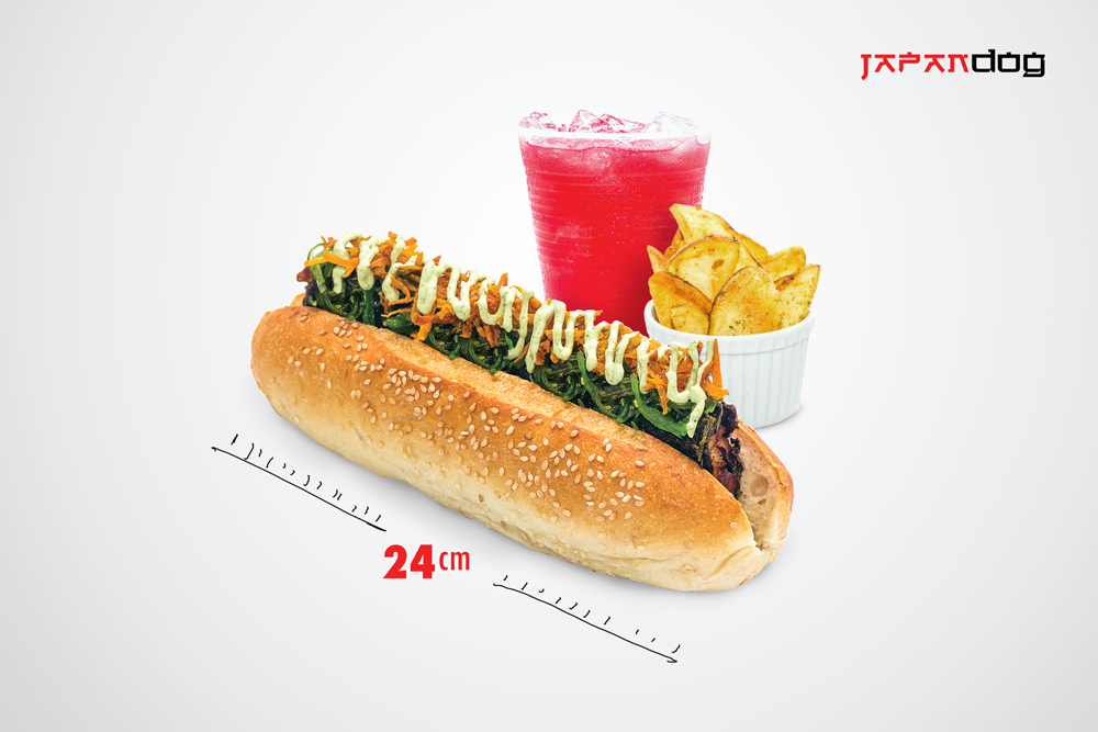 marca Alimentos retoque Fotografia menu comida Japandog afiche pendon impresion Food  hotdogs menu brand