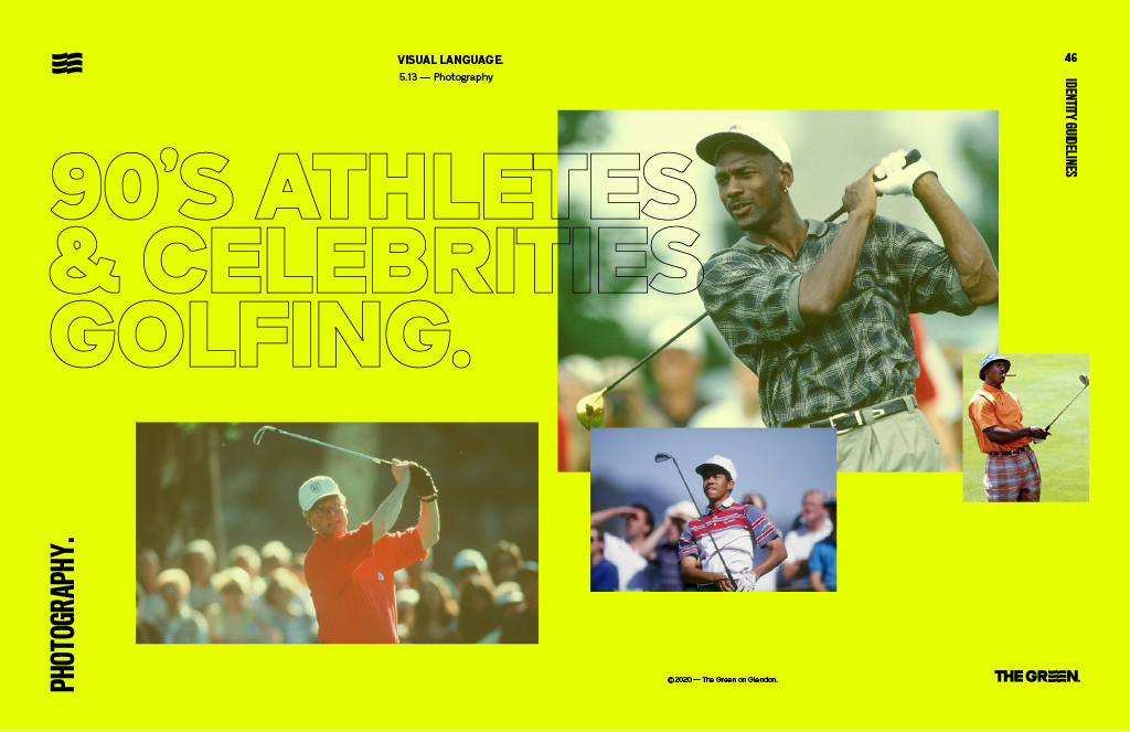Brand Bible branding  driving range golf identity neon brand identity brand guidelines