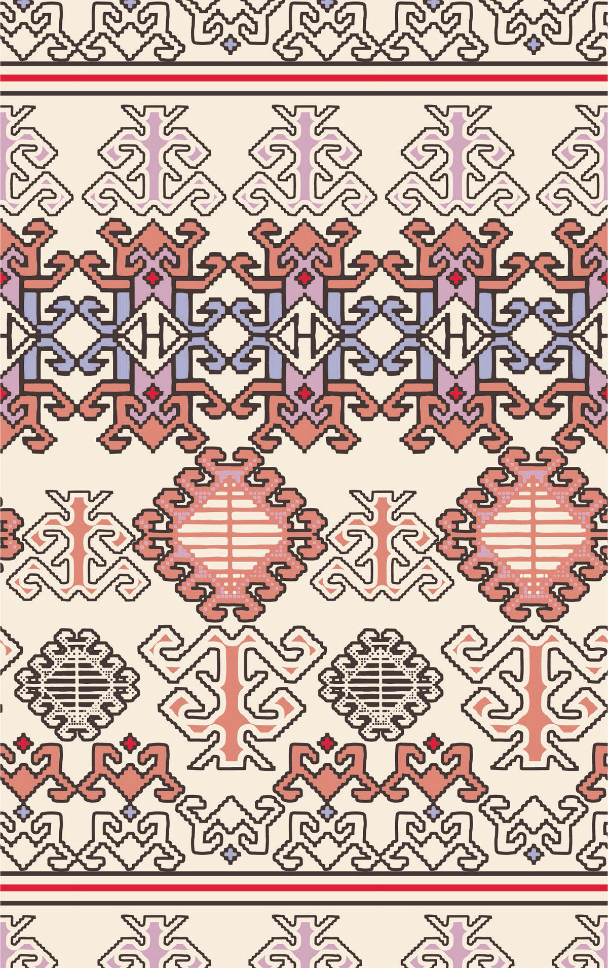 textile print design ILLUSTRATION  graphic Fashion  women folk antique pattern