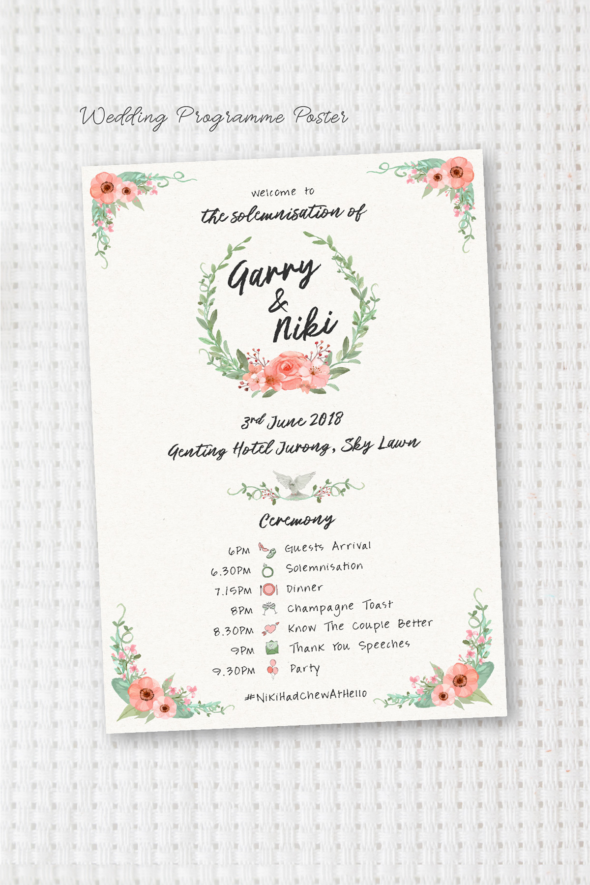 wedding florals Invitation graphic design  ILLUSTRATION  pastel customised design customisation