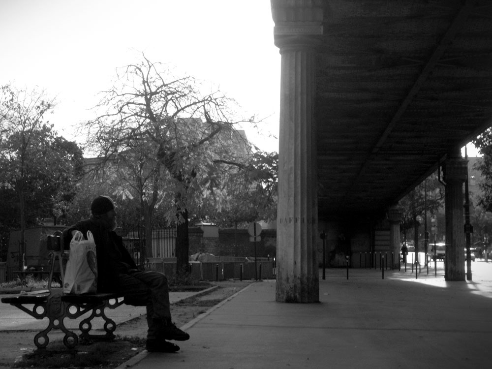 black and white Urban Paris Poverty misery homeless sad tragedy