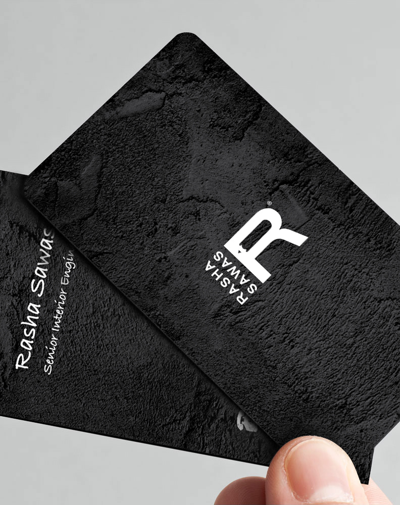 rasha sawas identity creative artist Website business card black texture pencil art Corporate Identity