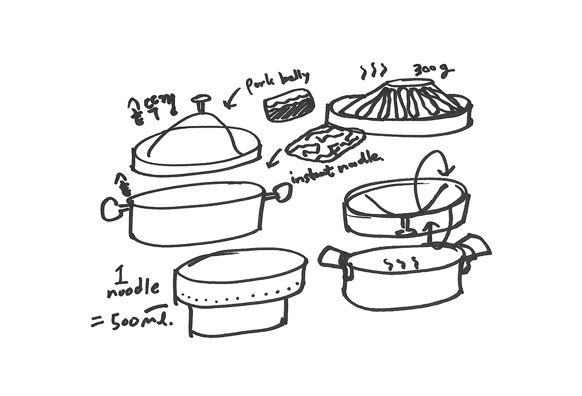 Cast Iron cookware design designrendering industrial design  kitchen KITCHENWARE productdesign sketch