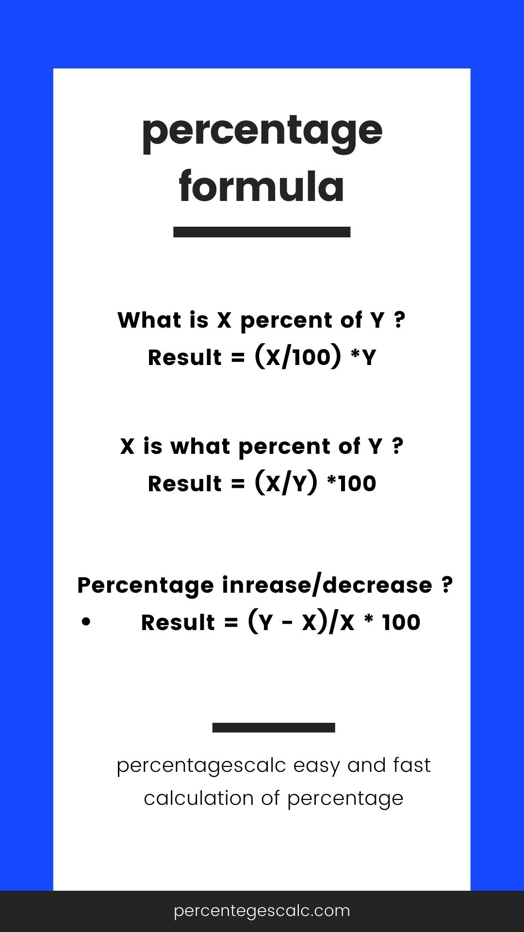 Percentage Calculator percentages