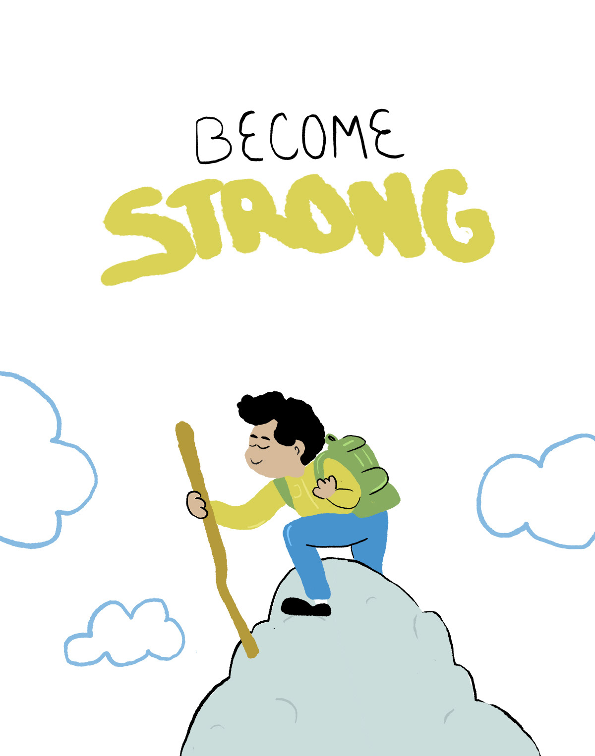 Health Positive vibes sketch Character design  digital illustration energy strength simple