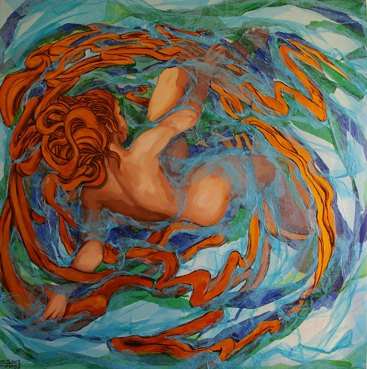 ondinas mermaid modern surrealism art and colour woman and sea art ant mermaid