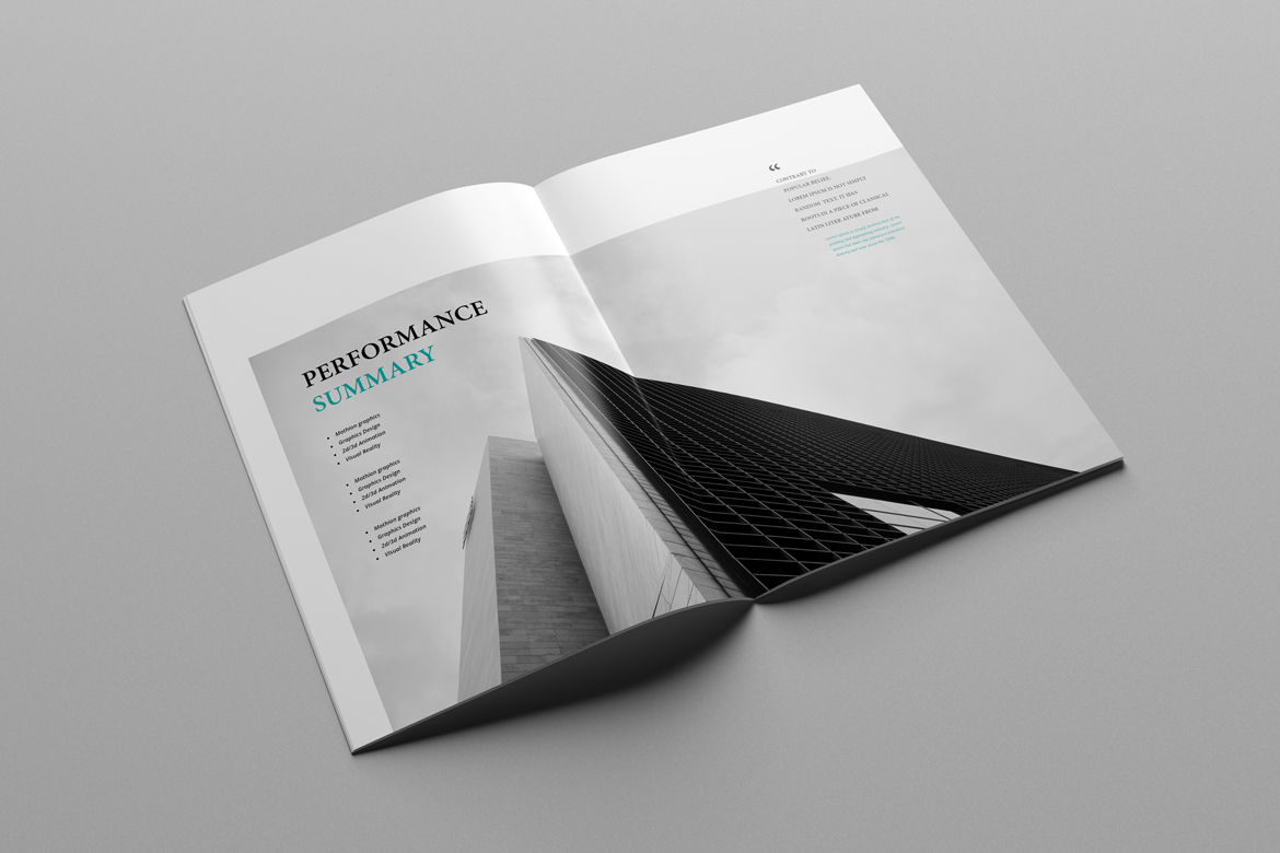a4 annual report brand brochure design business clean company brochure corporate creative