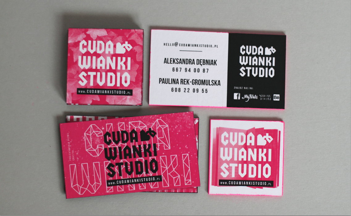 business card made neon handmade identity logo Business Cards hand pink
