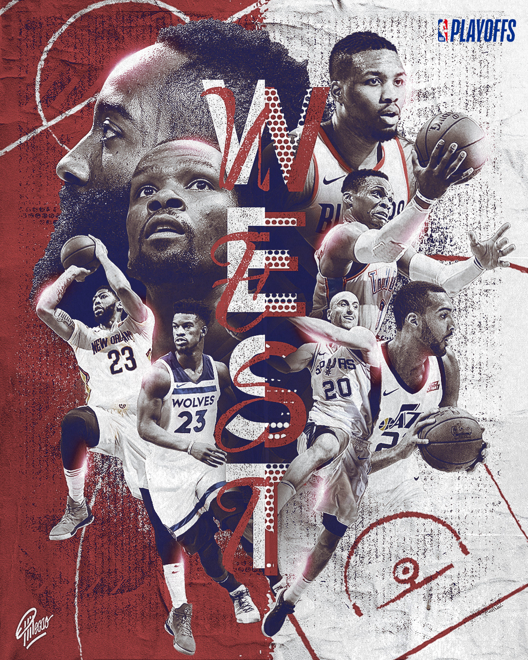 sport NBA Playoffs social artworks