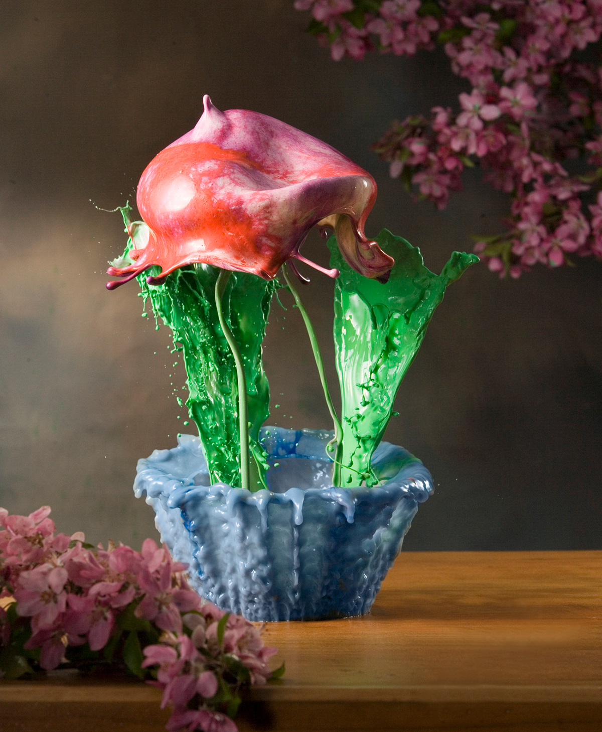 splash  liquid  Liquid Art fluid  Jack Long  Fountains High speed flash  flash  flowers   liquid flowers