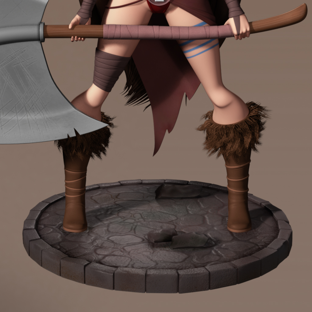 Barbarian jessica madorran viking female girl 3D Sculpt Character Zbrush co...