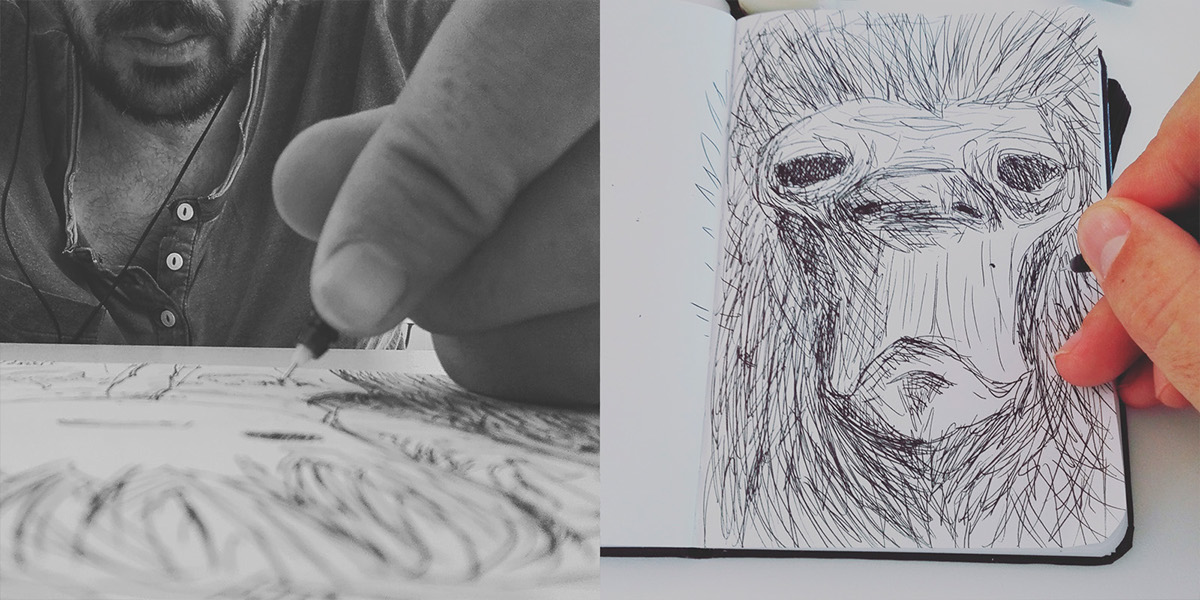 Drawing  ILLUSTRATION  sketch concept conceptart art pen moleskine