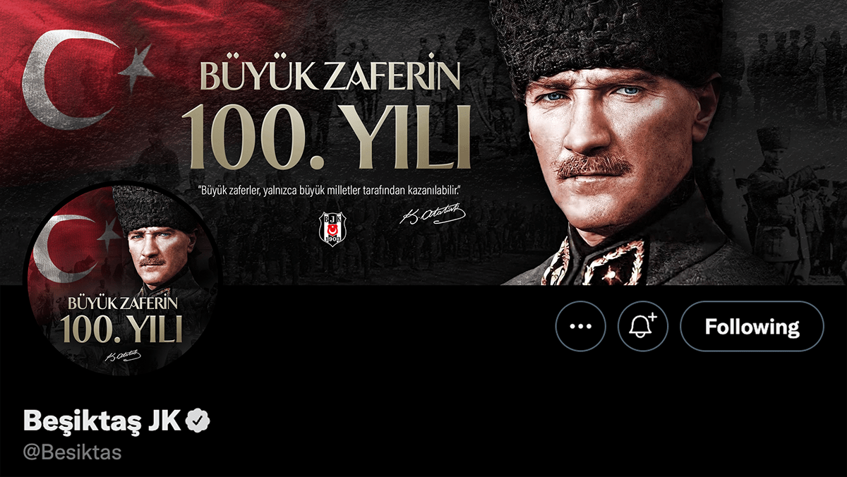 30 Ağustos Ataturk Beşiktaş BJK grafik tasarım sosyal medya zafer bayramı