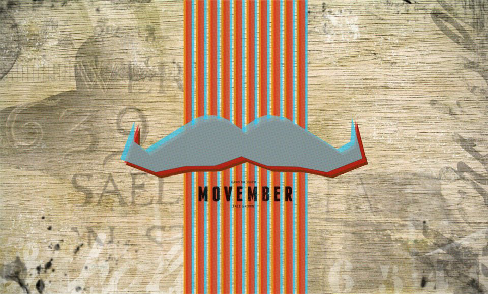 Movember moustache photoshop Illustrator digital