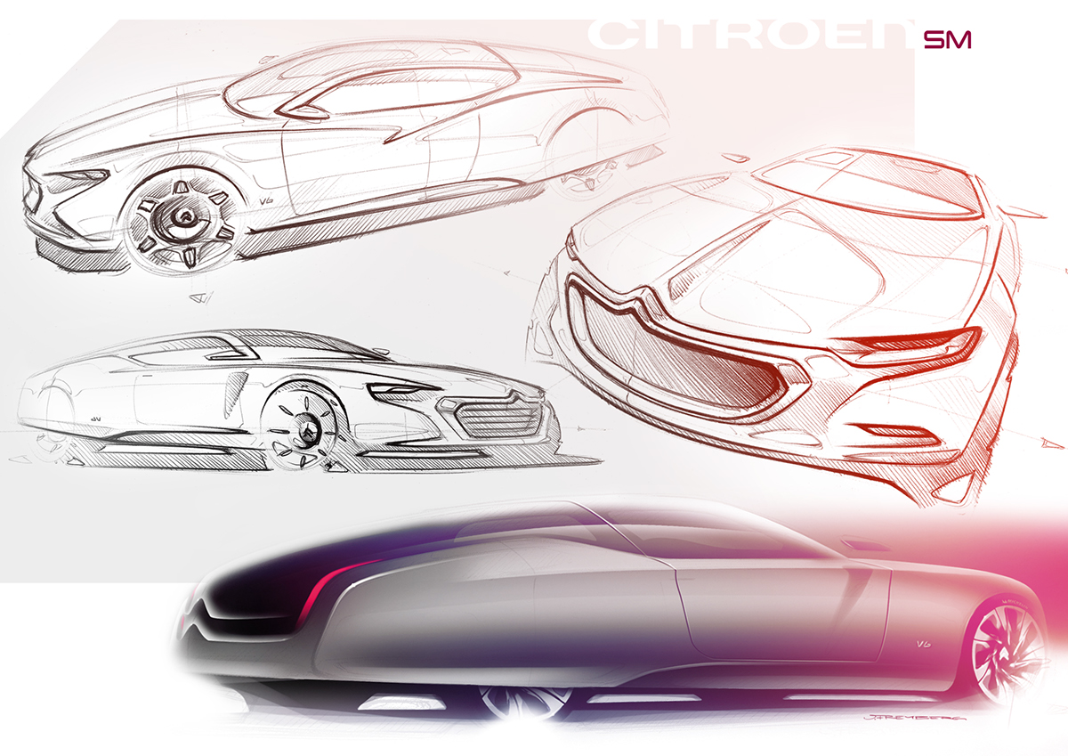 automotive   Transportation Design car sketches Pforzheim
