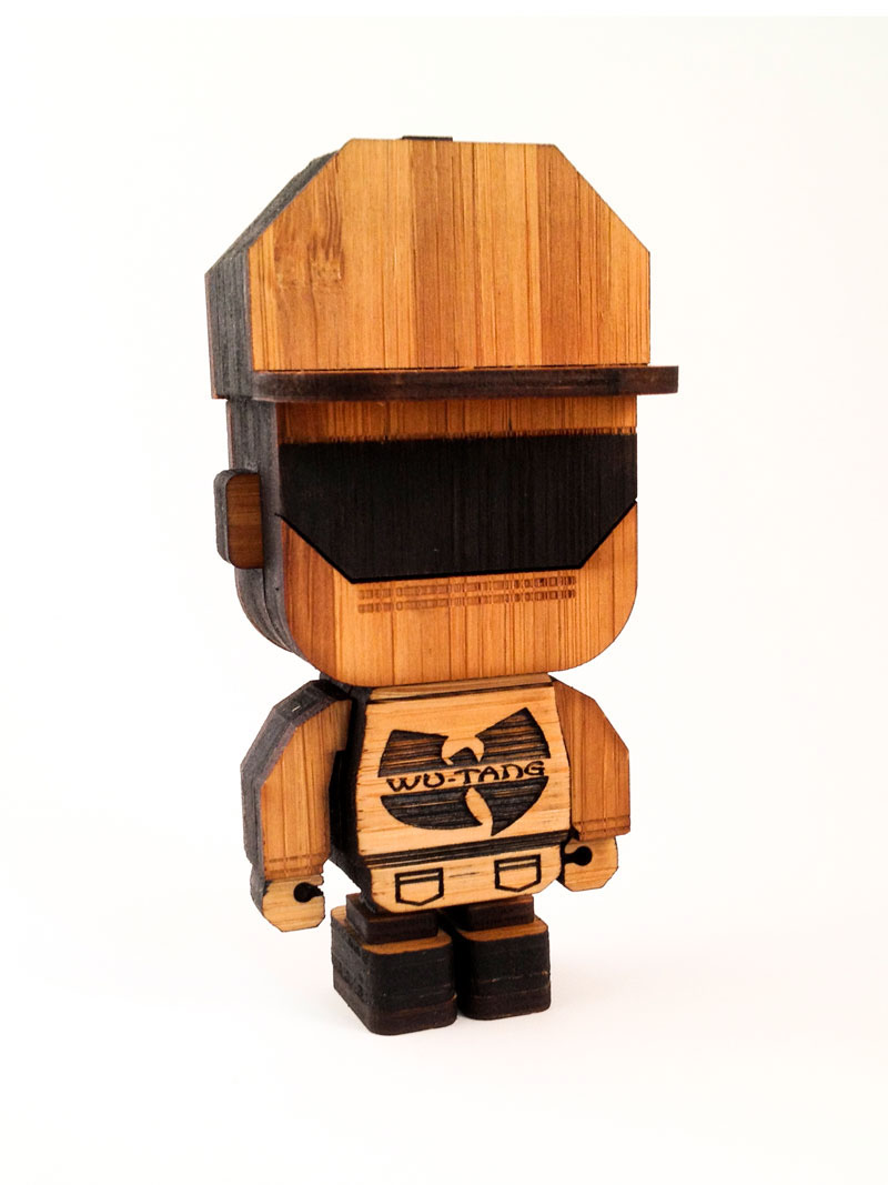 toy  bamboo  character  Wood handmade wu tang clan Urban  Hip hop Original