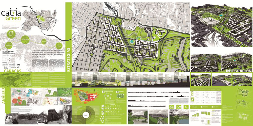 urbanism    Arquitectura  landscape  design  Graphic  caracas Masterplan  green  ecologic color