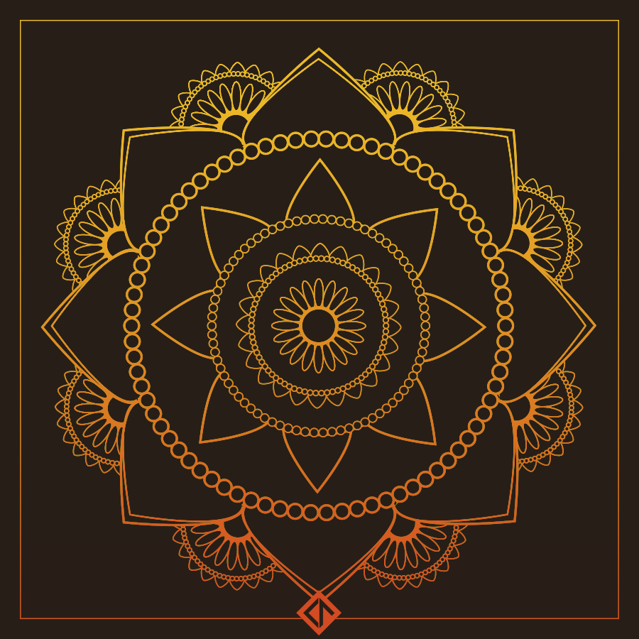 henna Mandala mehndi line art Illustrator floral flower vector vectorart kaleidoscopic buddhism Hindu logo Icon pattern