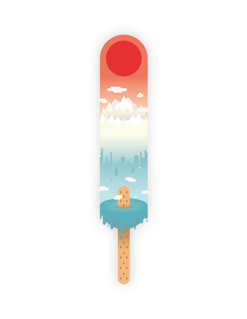 popsicle ice pop lollipop global warming summer vector gradients eis sweet ice cream