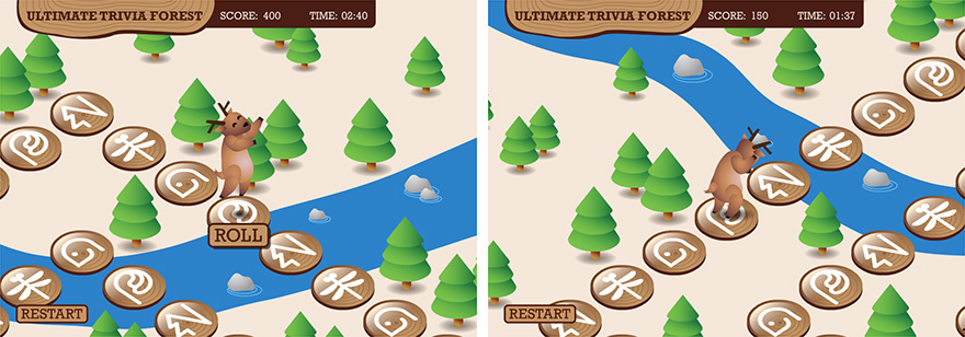 game dice game trivia forest